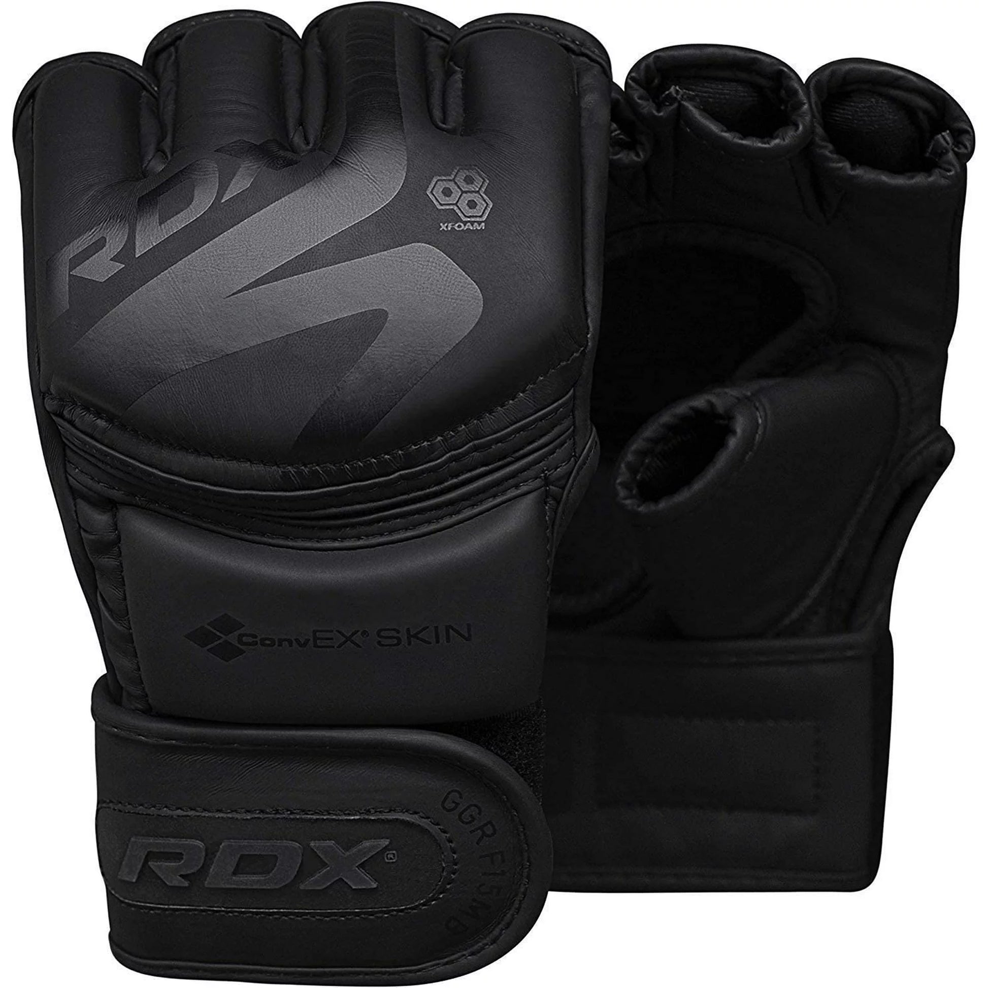 RDX MMA Boxing Gloves for Grappling, Kickboxing Muay Thai, F15, XLarge, Matte Black