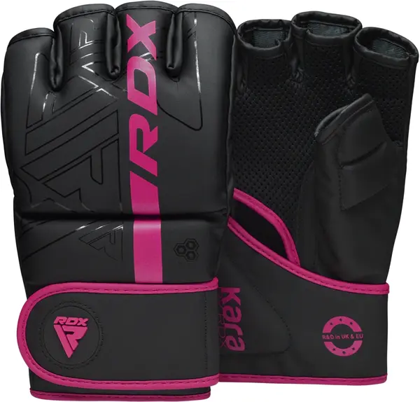 RDX Sports Grappling Gloves F6 Matte Pink-