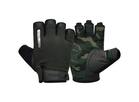 Gym Training Gloves T2 Half Army Green-L