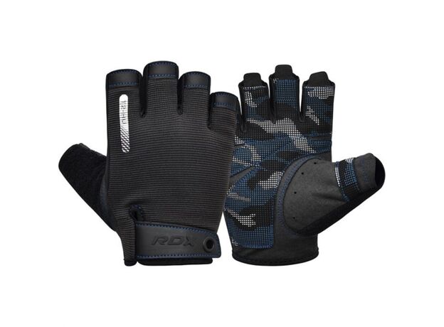 Gym Training Gloves T2 Half Blue-XL