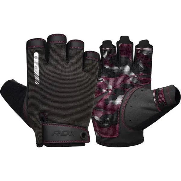 Gym Training Gloves T2 Half Red-L