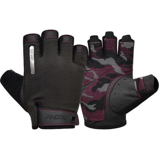 Gym Training Gloves T2 Half Pink-L