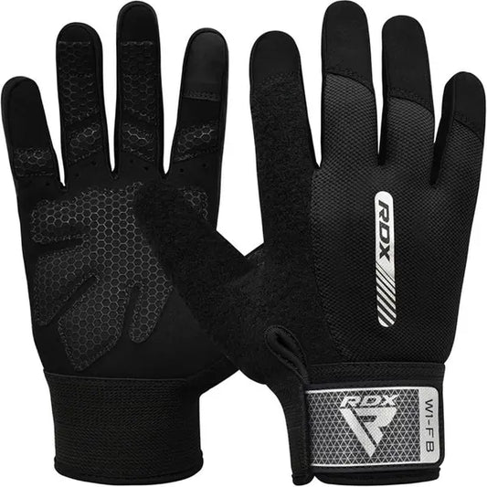 Gym Weight Lifting Gloves W1 Full Black-L