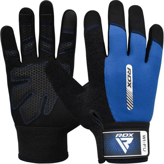 Gym Weight Lifting Gloves W1 Full Blue-L