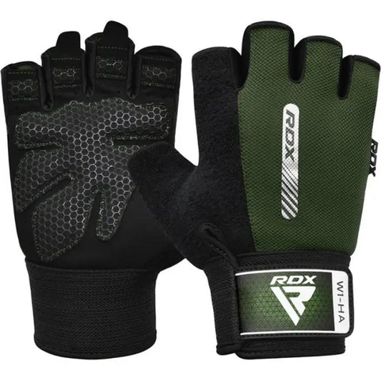 Gym Weight Lifting Gloves W1 Half Army Green-L