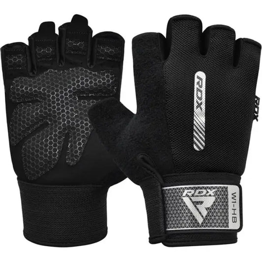 Gym Weight Lifting Gloves W1 Half Black-L