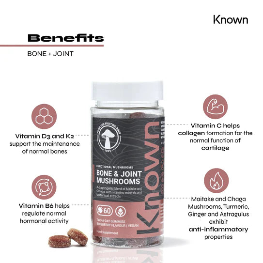 Known Nutrition Bone & Joint Mushrooms Vegan Gummies