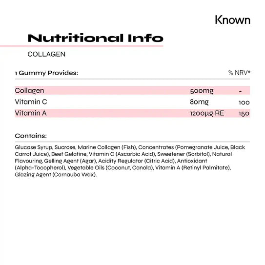 Known Nutrition Marine Collagen | 60 Gummies