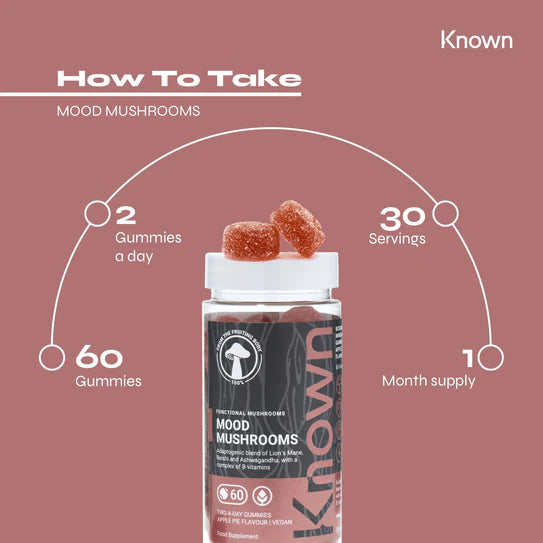 Known Nutrition Mood Mushrooms Vegan Gummies