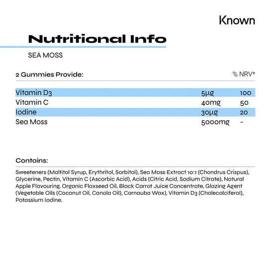 Known Nutrition Sea Moss | 60 Gummies