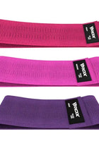 Poly Cotton Fabric Resistance Band Multi Purple Set (20828)