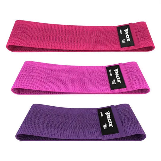 Poly Cotton Fabric Resistance Band Multi Purple Set (20828)