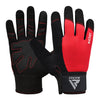 RDX W1F Full Finger Gym Workout Gloves Red