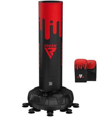 RDX F9 5FT ADULTS FREE STANDING PUNCH BAG WITH BAG MITTS