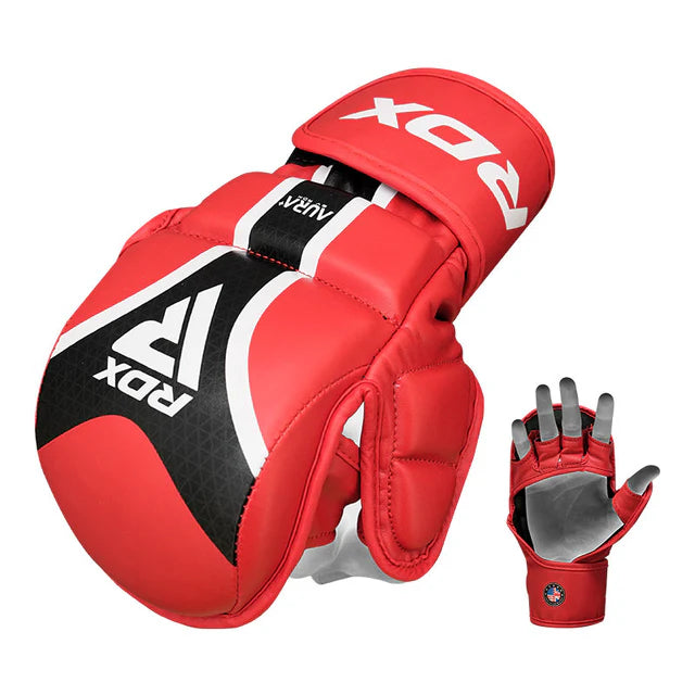 RDX Grappling Gloves Shooter Aura Plus T-17 Red