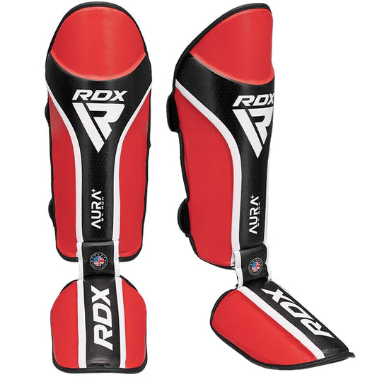 RDX Shin Instep Aura Plus T-17 Red