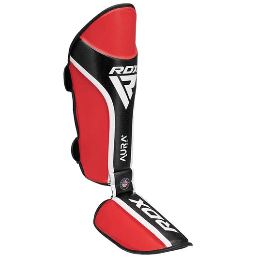 RDX Shin Instep Aura Plus T-17 Red