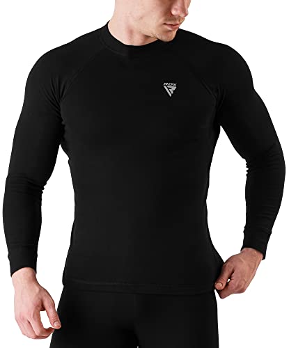 RDX T15 LONG SLEEVE BLACK RASH GUARD