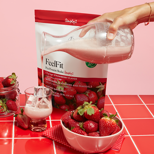 FeelFit Pea Protein Shake Simply1 – Strawberry Flavour