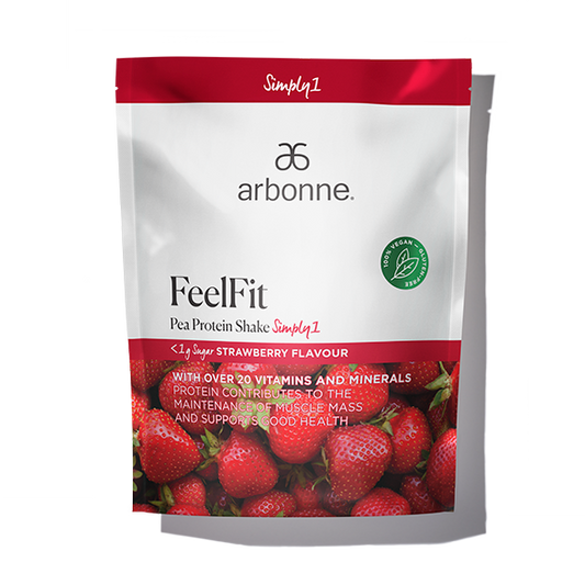 FeelFit Pea Protein Shake Simply1 – Strawberry Flavour