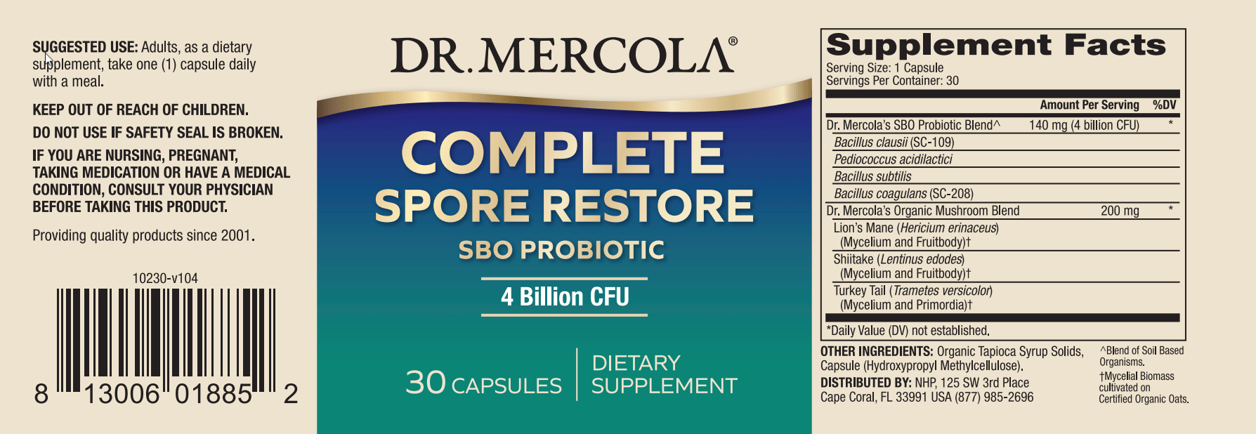 Dr Mercola Complete Spore Restore