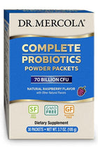 Dr Mercola Complete Probiotics Powder Packets (Raspberry) | 30 Servings
