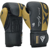 RDX F4 Boxing Sparring Gloves Hook & Loop Black Gold